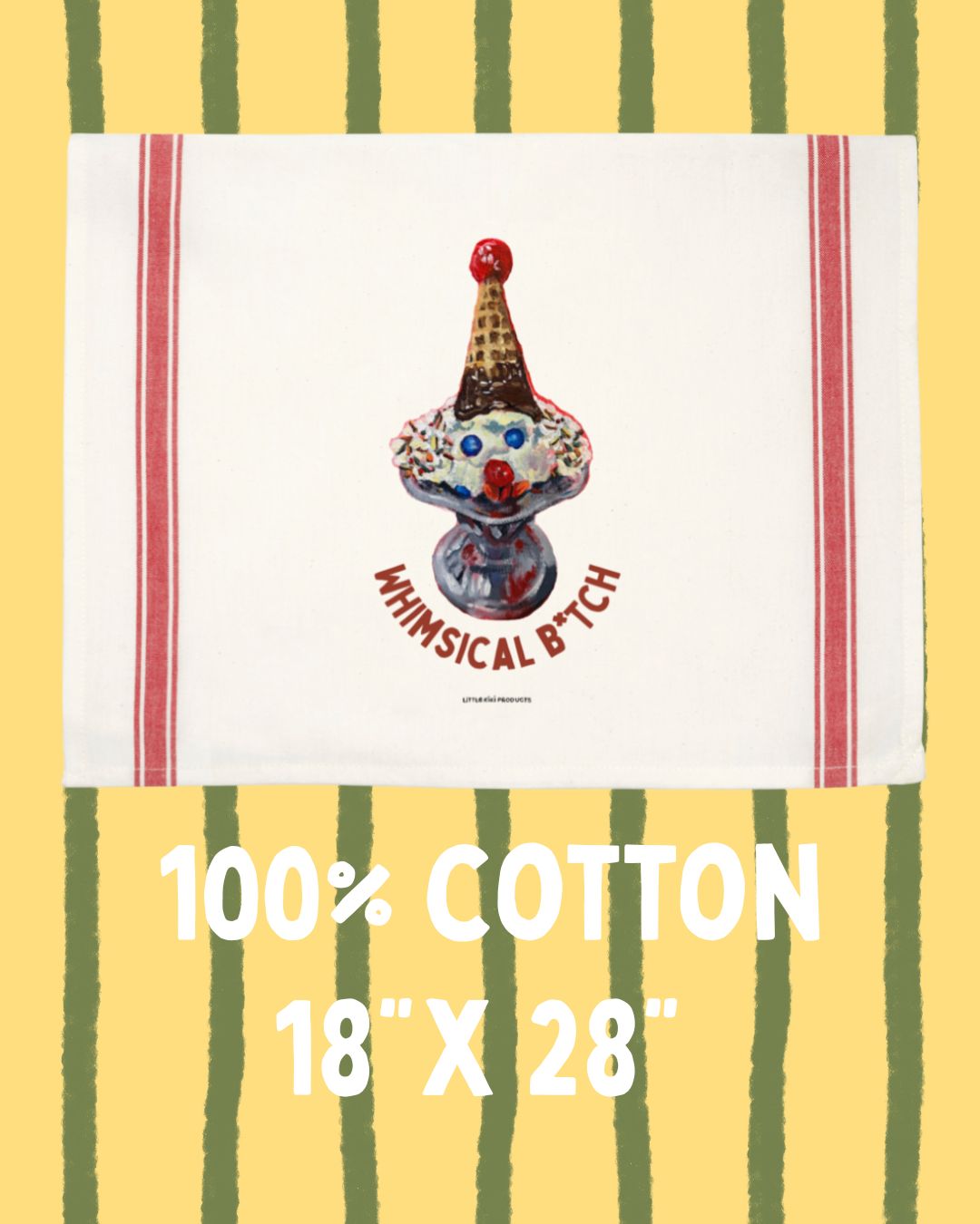 Conehead tea towel