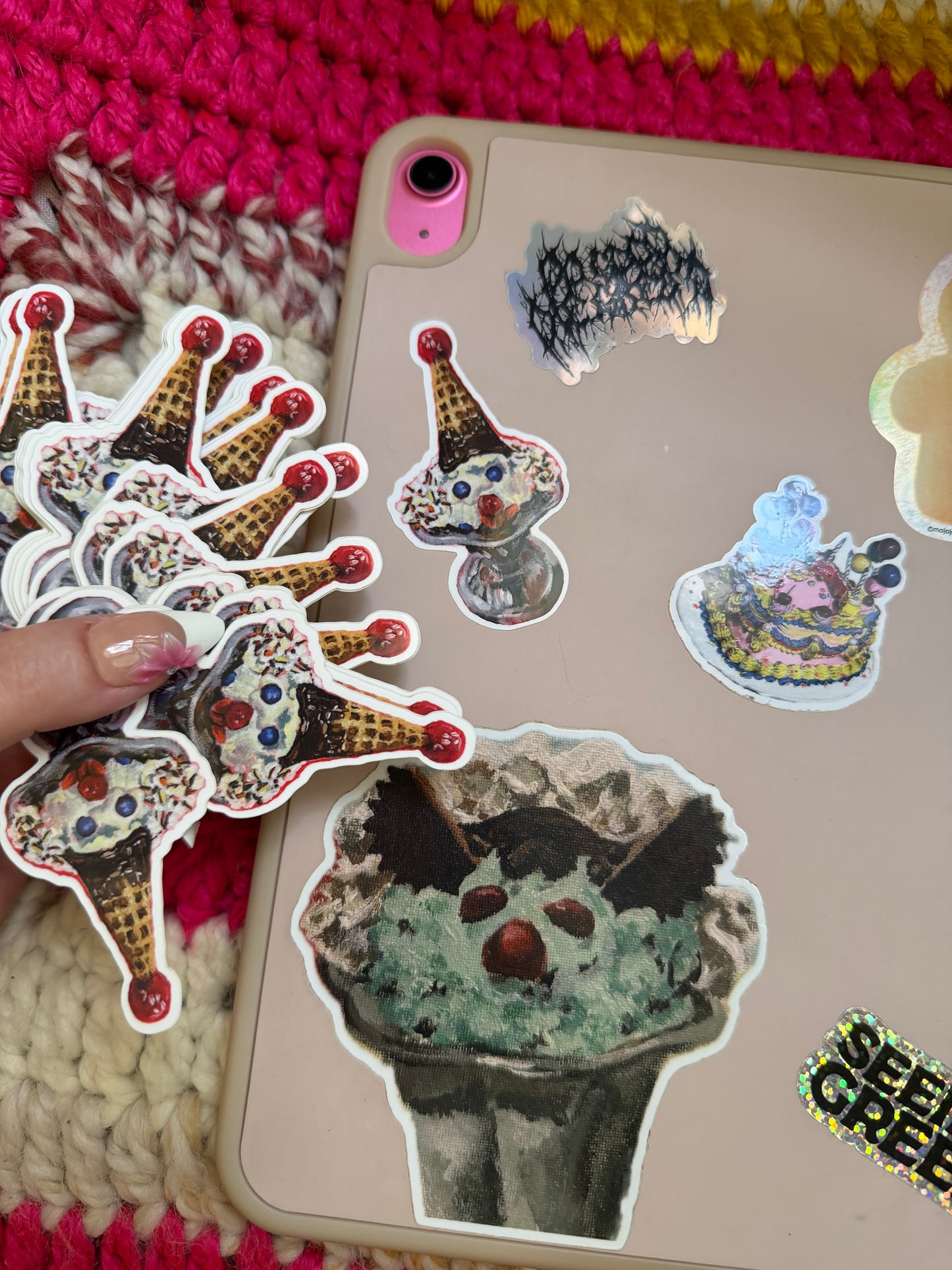 Conehead sundae sticker