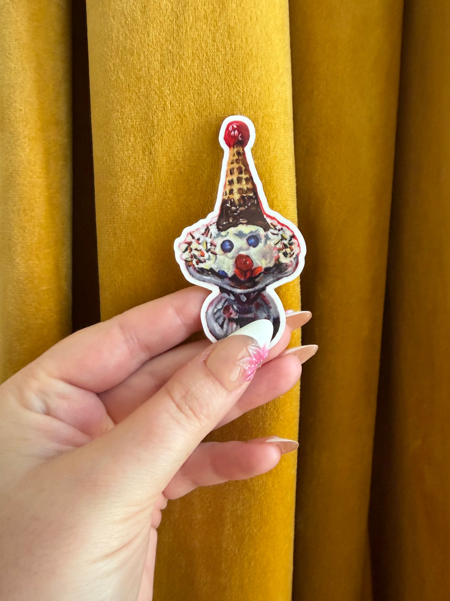 Conehead sundae sticker