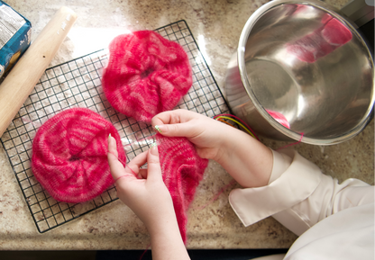 Hand-knit Mohair Scrunchie