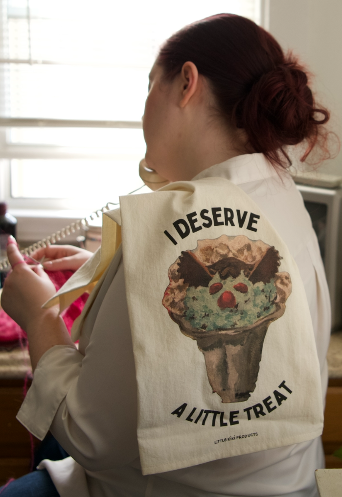 Ice Cream Guy Tea Towel