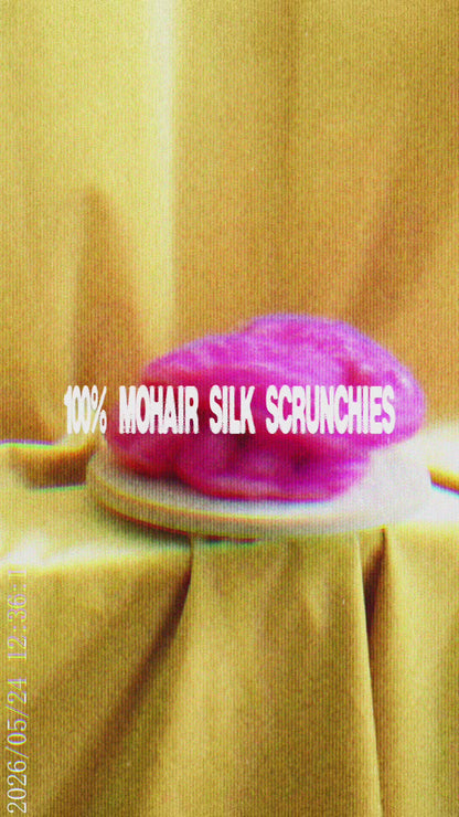 Hand-knit Mohair Scrunchie
